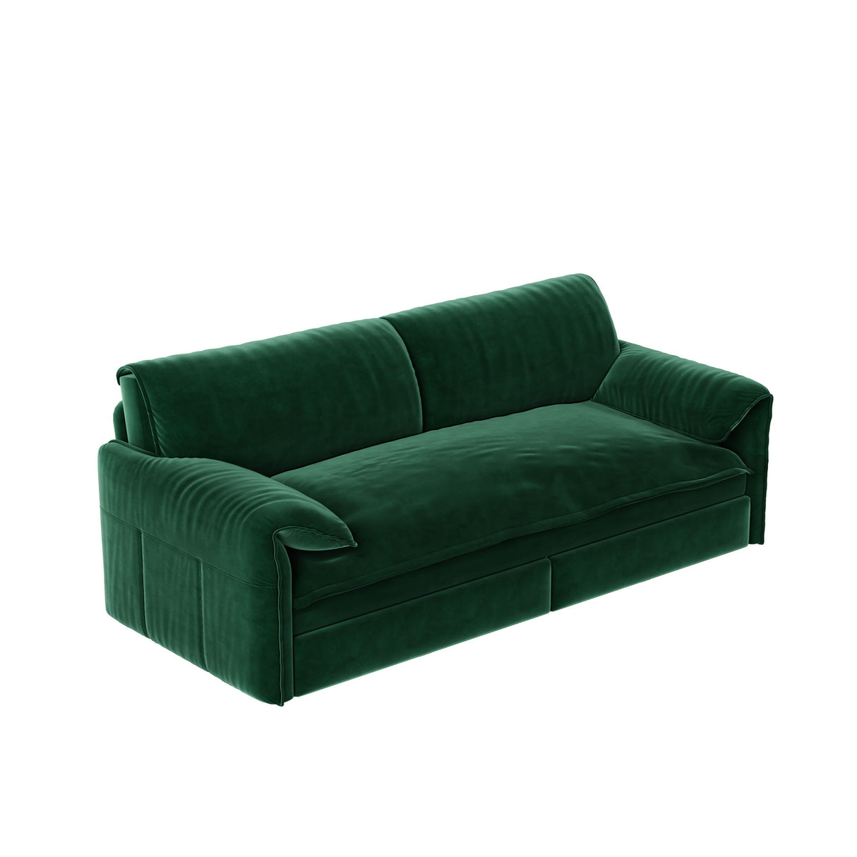 Queen Pull Out 3 In 1 Convertible Sleeper Sofa With Side Storage