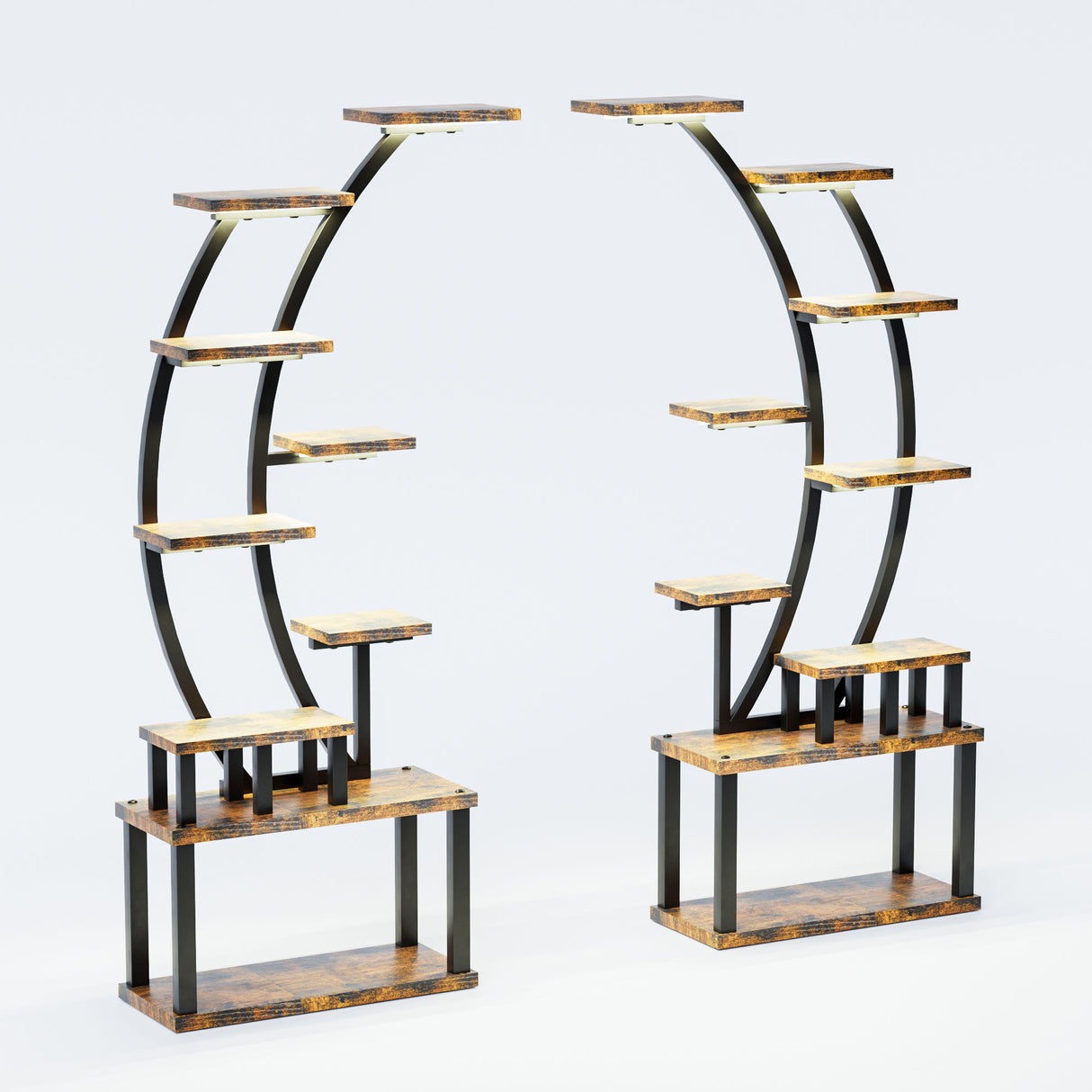 9 Tiered Indoor Plant Stand With 5 Adjustable Grow Lights