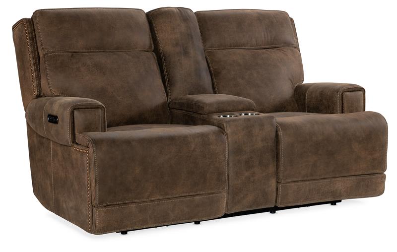 Wheeler Console Loveseat with Power Recline & Power Headrest - SS762-PHZC2-085
