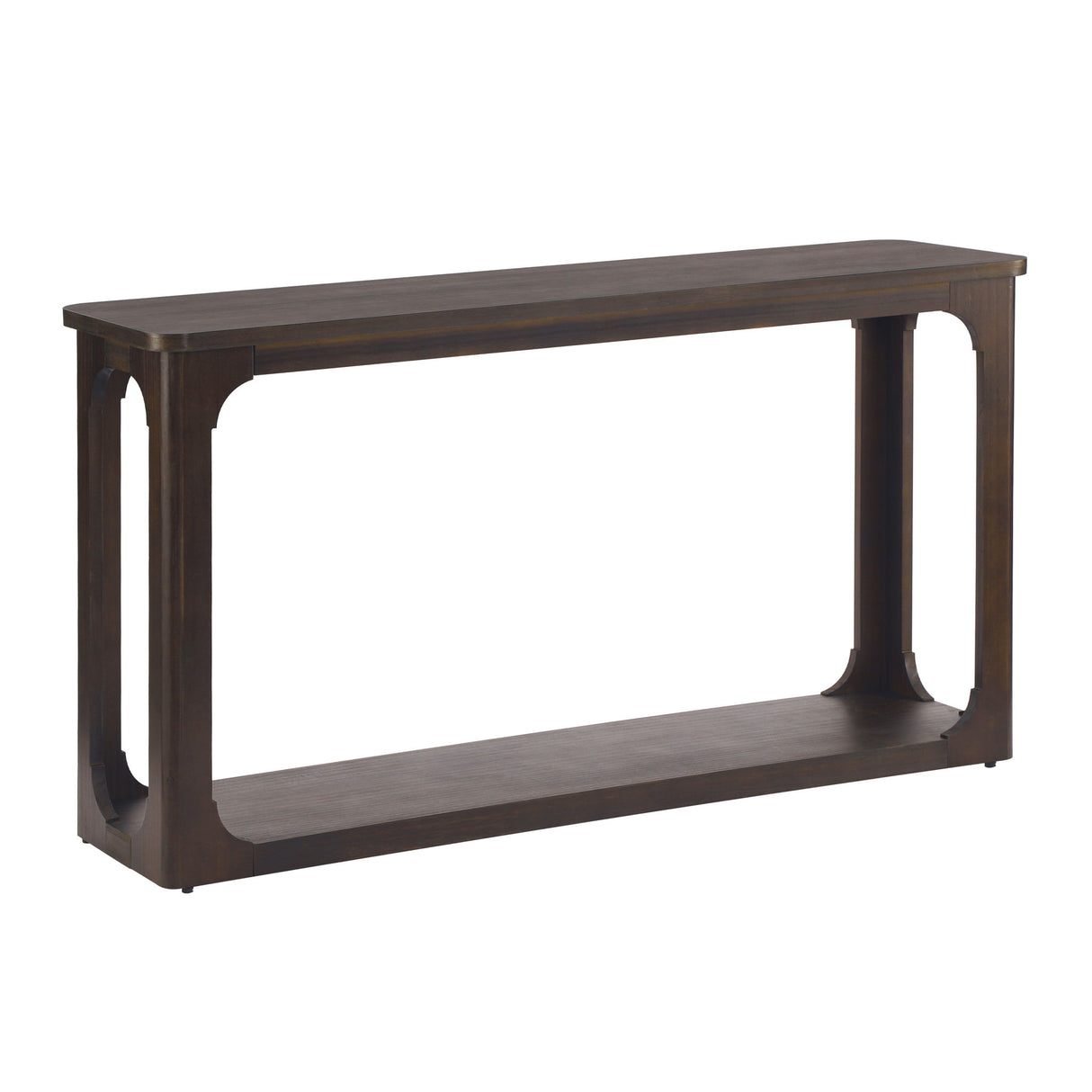 Console Table With Open Arch Cutouts For Living Room Hallway - Espresso