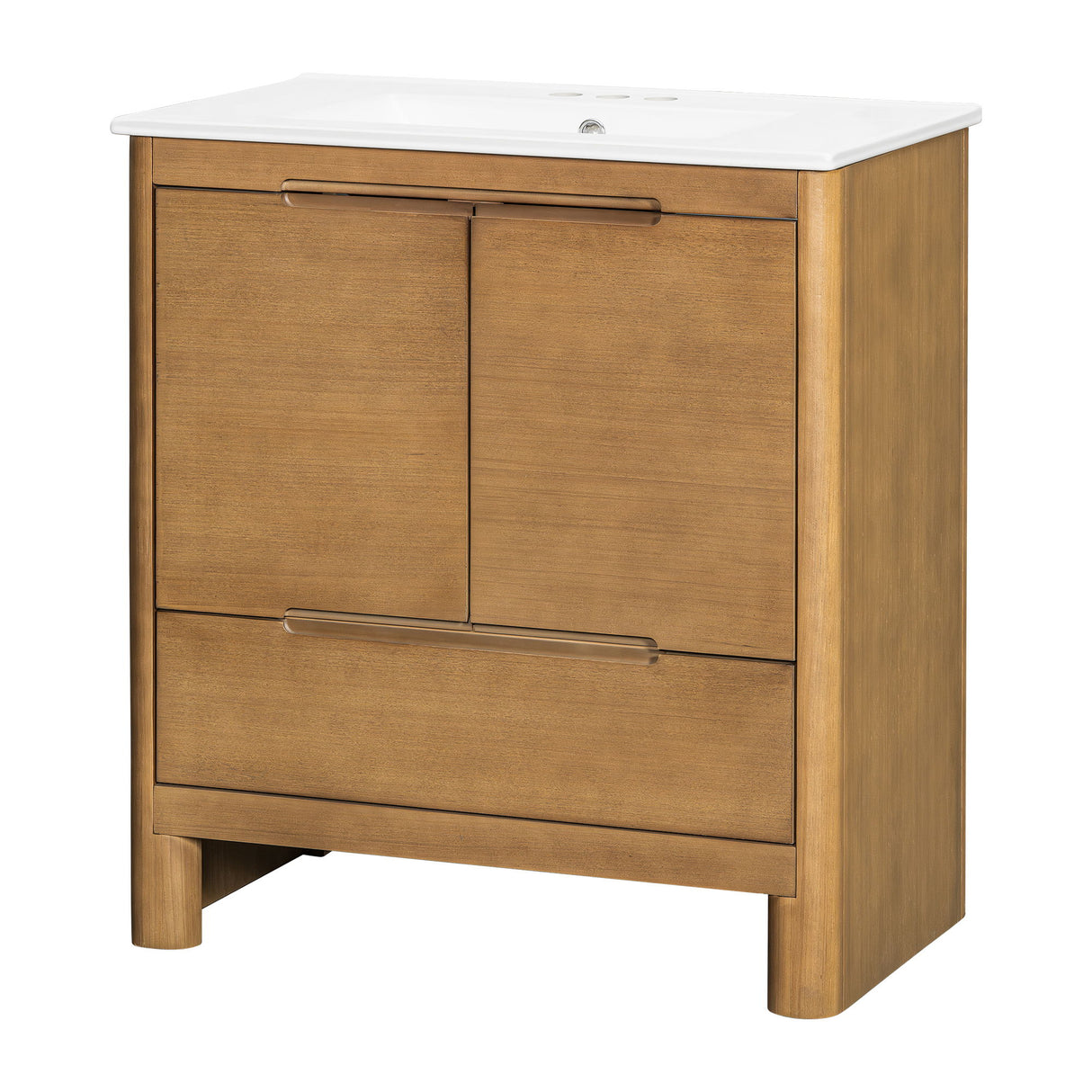 Softened Modern Bathroom Vanity With Sink