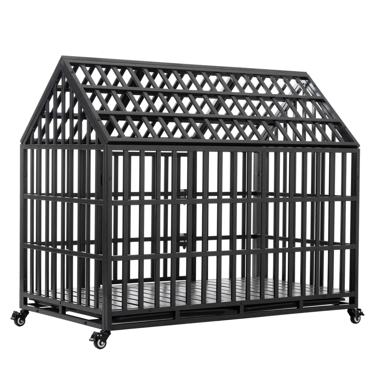 Heavy Duty Dog Crate Lockable Wheels