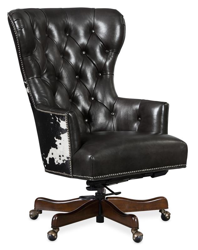 Katherine Executive Swivel Tilt Chair with Black & White HOH - EC448-097