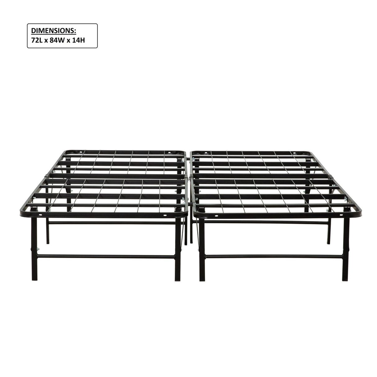 California King Size Bed Base, Mattress Foundation Bed Frame, Bedroom Furniture - Black