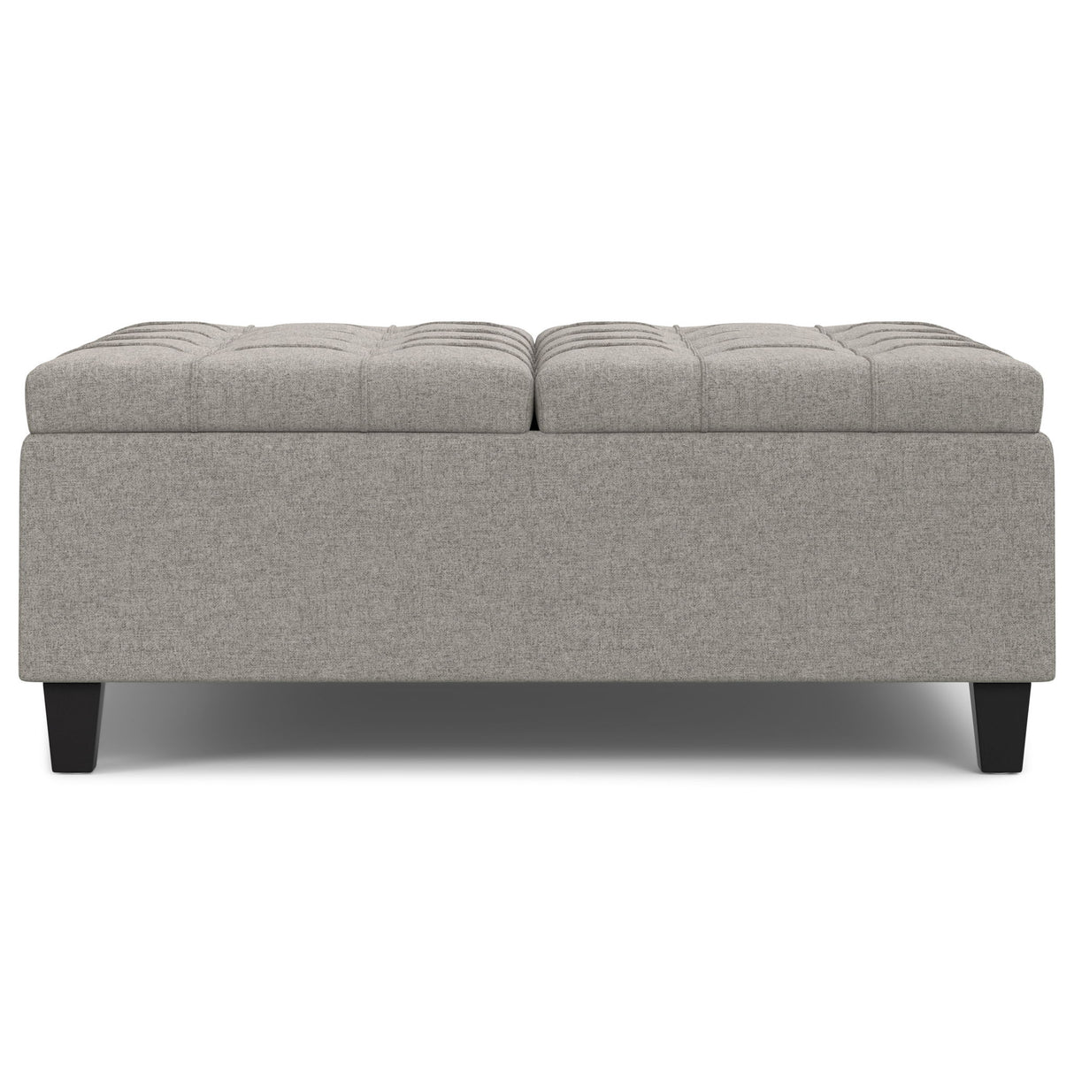 Harrison - Large Square Coffee Table Storage Ottoman - Gray