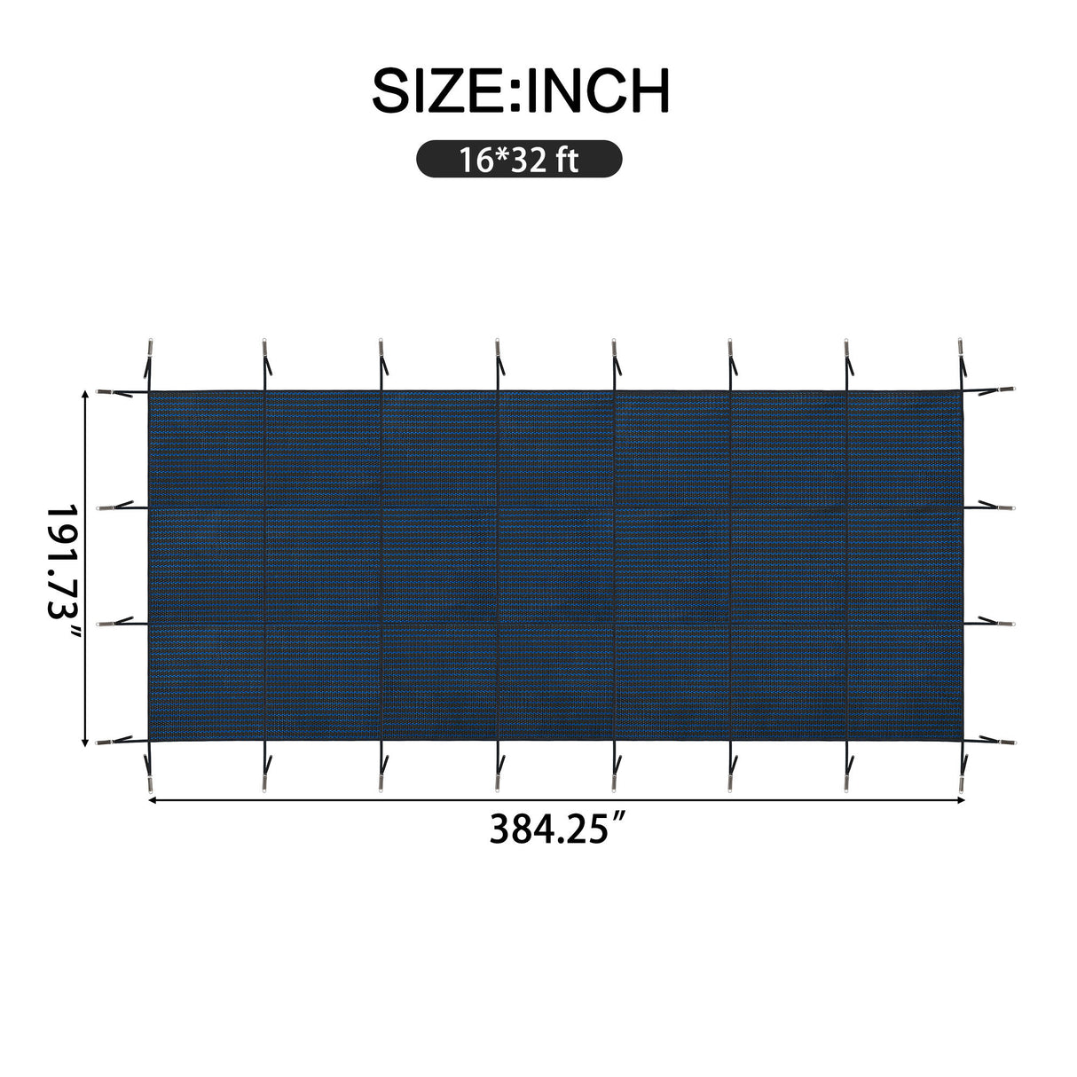 Swimming Pool Safety Cover - Blue