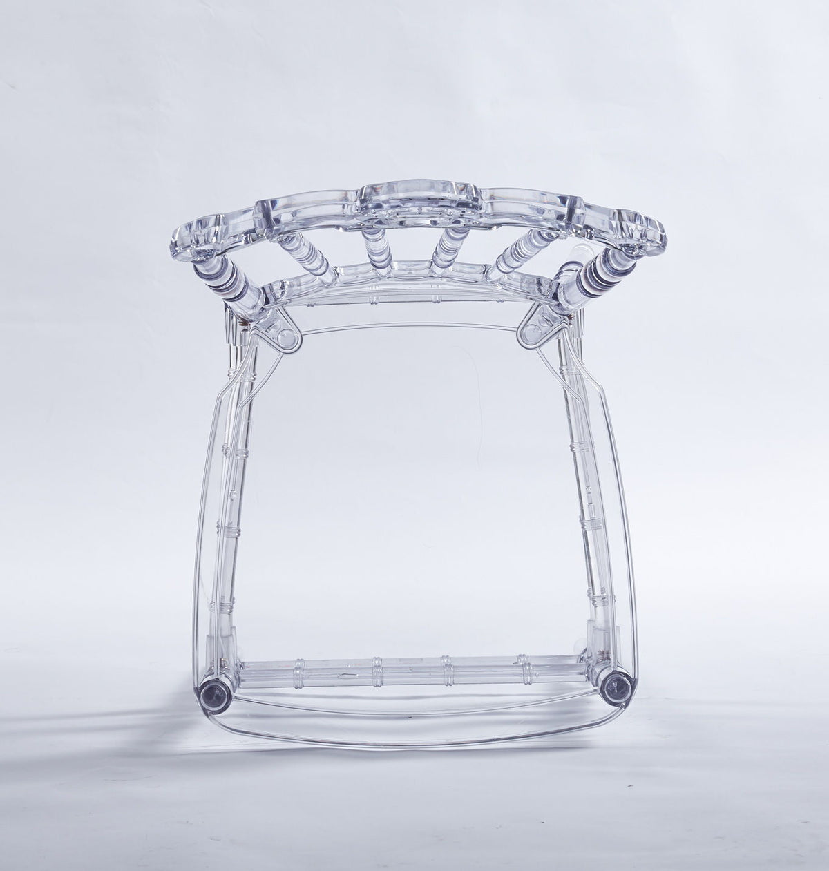 Dining Chair With Plastic Seat, Welding Chair (Set of 4) - Transparent