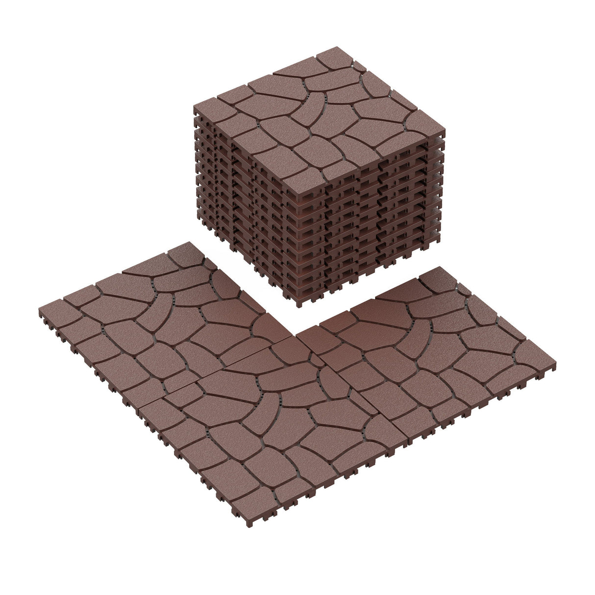 New Stone Texture Patio Deck Tiles, Diy Interlocking Floor Tiles, Easy Installation