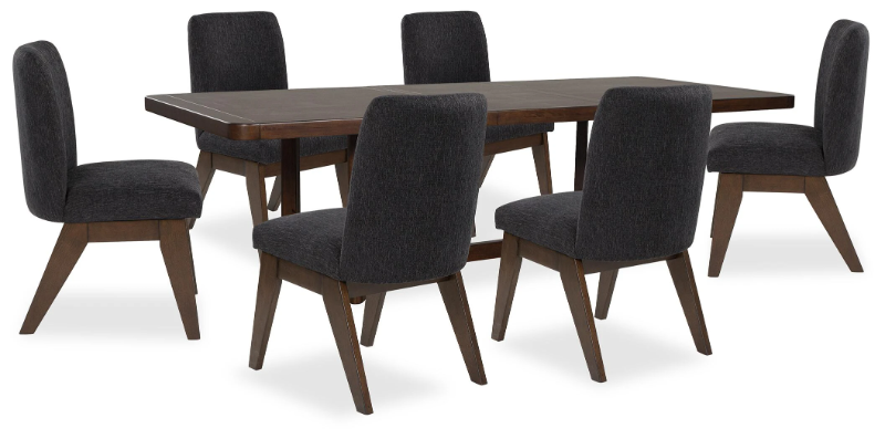 Kendamor Dining Set (6 Chairs) - D857-35+D857-01x6