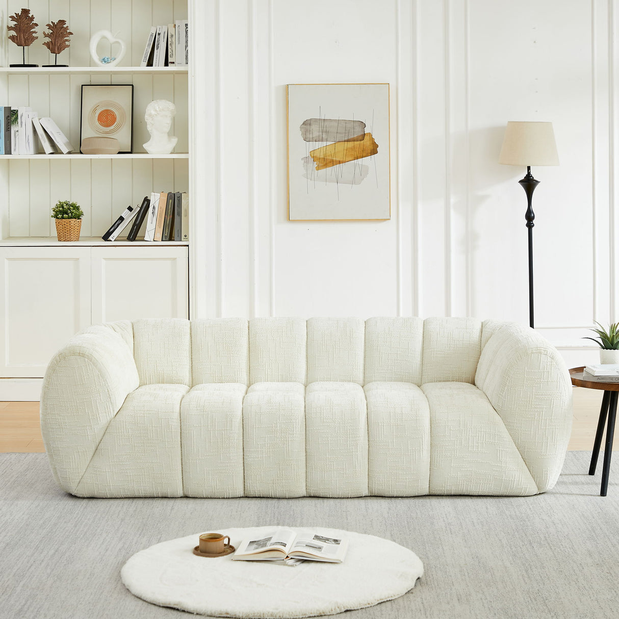 Modern Sofa With Piano Key Backrest