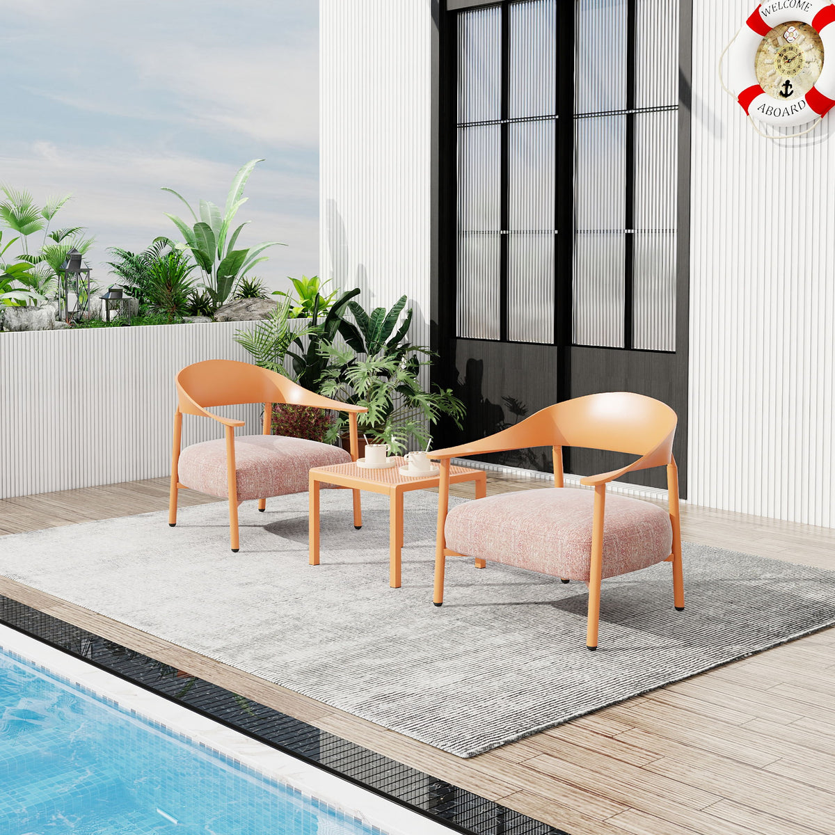 Furniture Set With Seat Cushions, Sturdy And Durable
