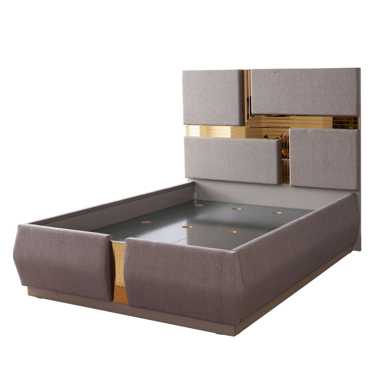 Lorenzo - King Size Tufted Upholstered Bed - Gray