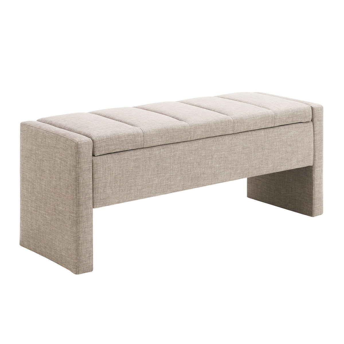 Modern Upholstered Large Bed End Bench With Storage