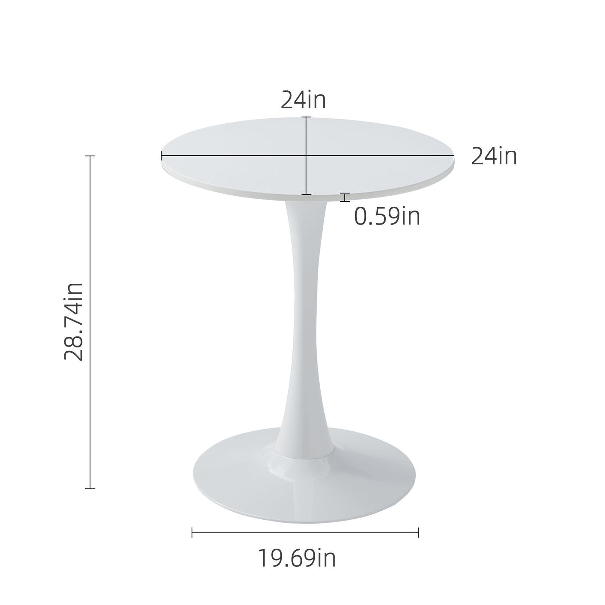 Round Dining Table With Tulip Style Base