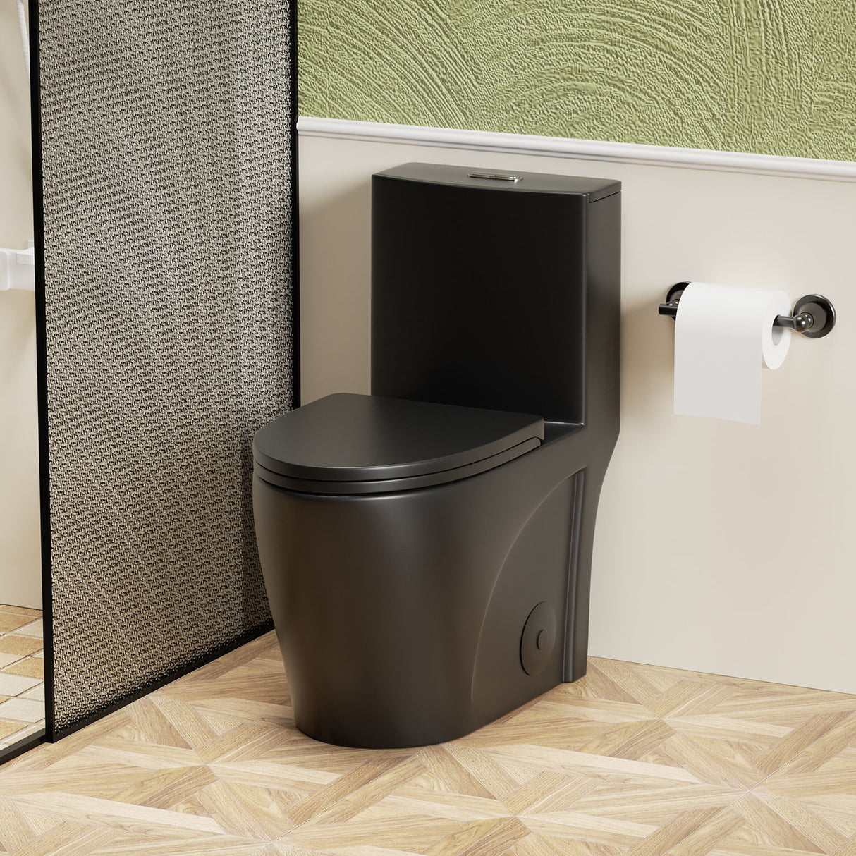 1 Piece Toilet With Tornado Flush, Dual Flush, And ADA Height Comfort Chair