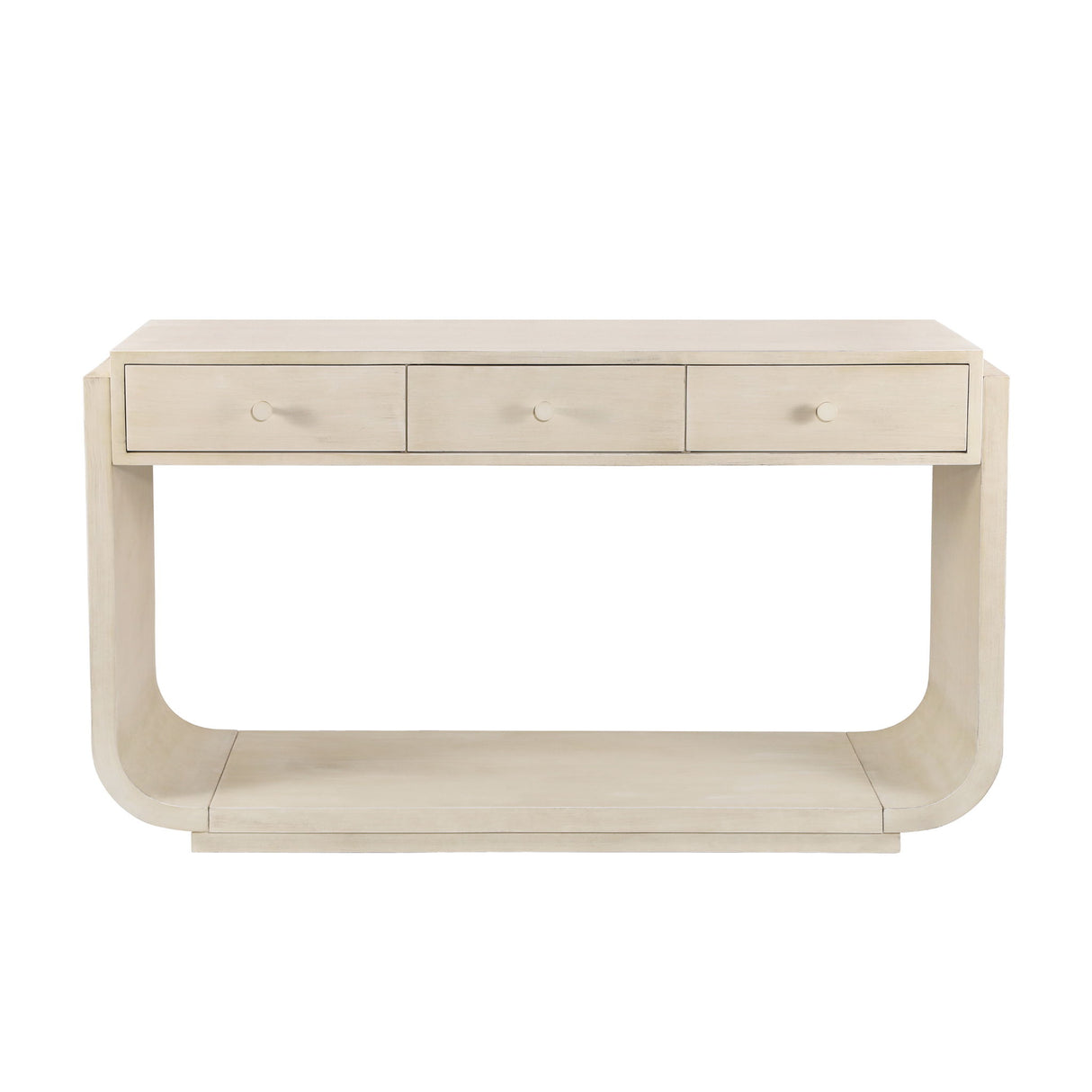 Console Table With 3 Drawers, Display Shelf