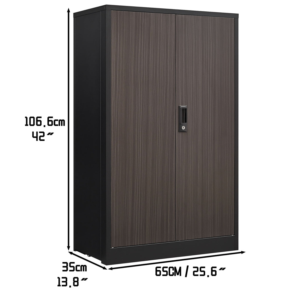 Metal Storage Cabinet With Locking Doors And Adjustable Shelf, Folding Filing Storage Cabinet, Folding Storage Locker Cabinet For Home Office, School, Garage