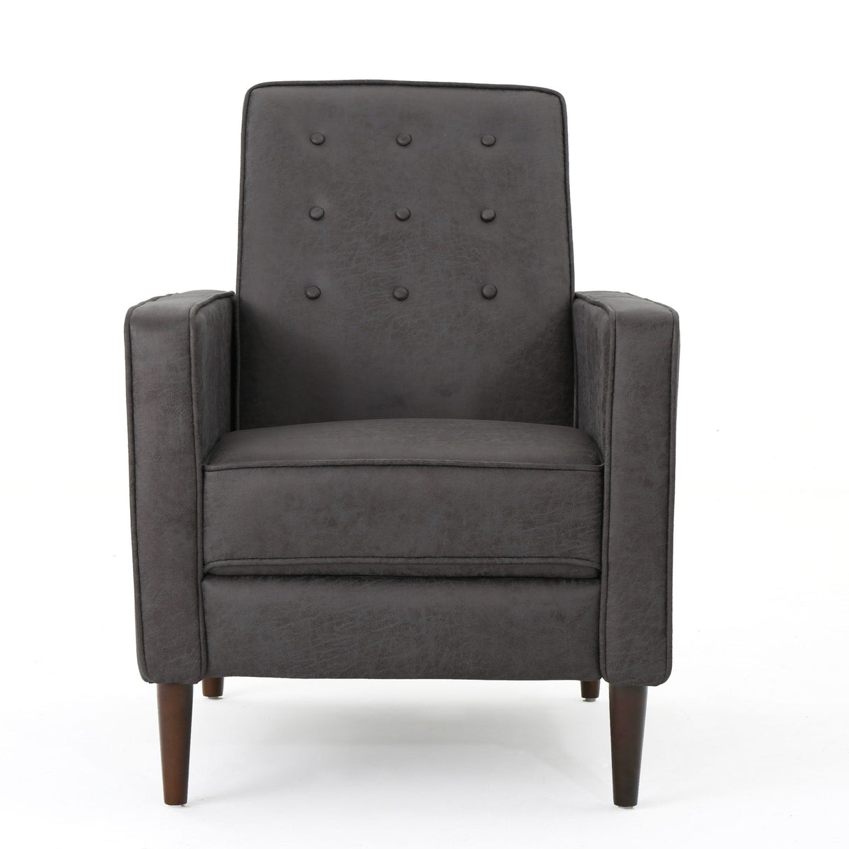 Macedonia - Button Tufted Fabric Recliner - Slate