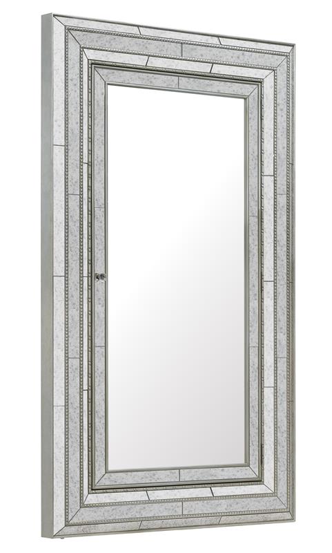 Melange Glamour Floor Mirror withJewelry Armoire Storage - 638-50012