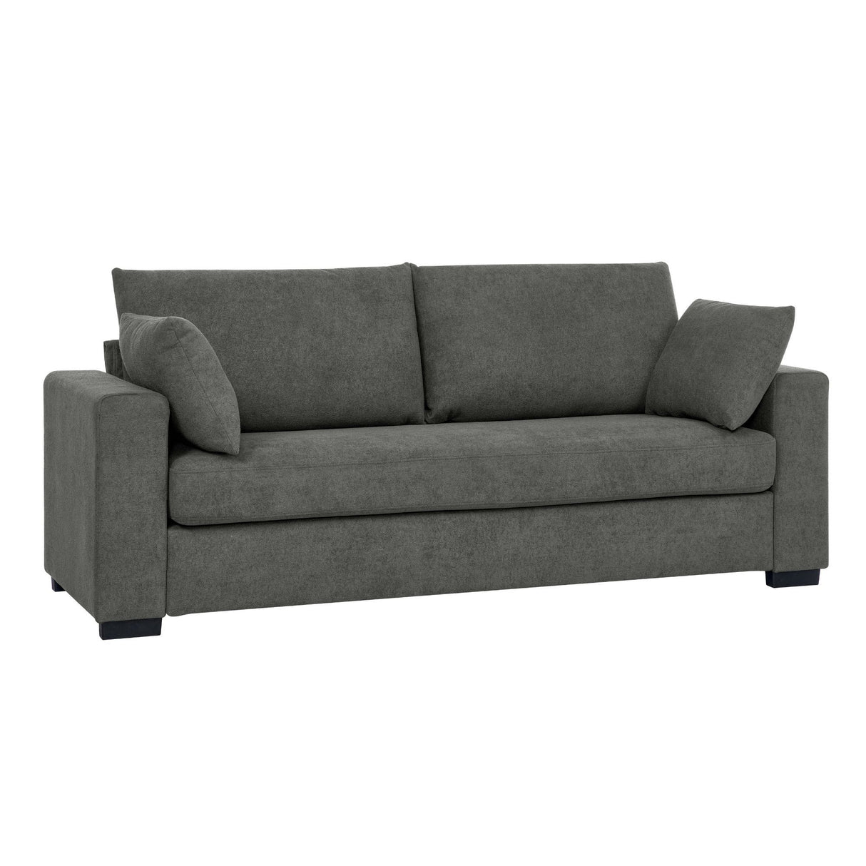 Upholstered Sofa With Toss Pillows - Dark Gray
