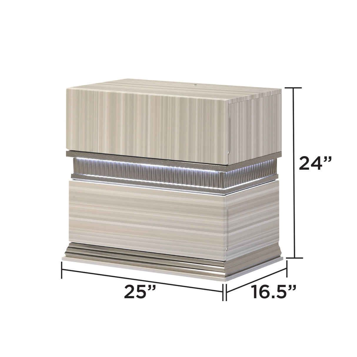 Leonor - 2 Drawer Nightstand - Gray