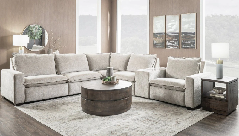 Z Loveshack 6-Piece Reclining Sectional W/ Console - LARDSLVS+WEDSLVST+CODSLVST+ARCDSLVSx2+RARDSLVS