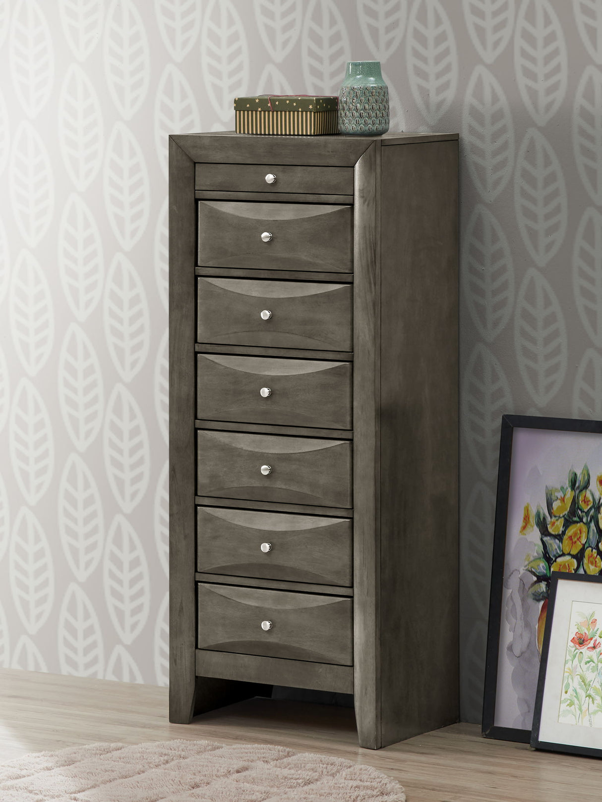 Marilla - 7 Drawer Lingerie Chest - Gray
