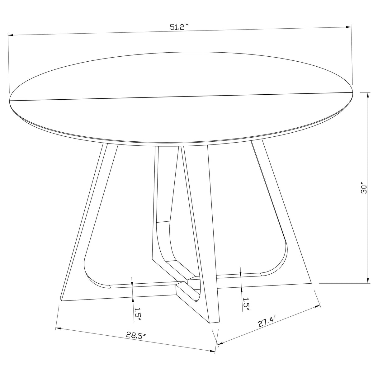 Imani - Round Marble Dining Table - Gold
