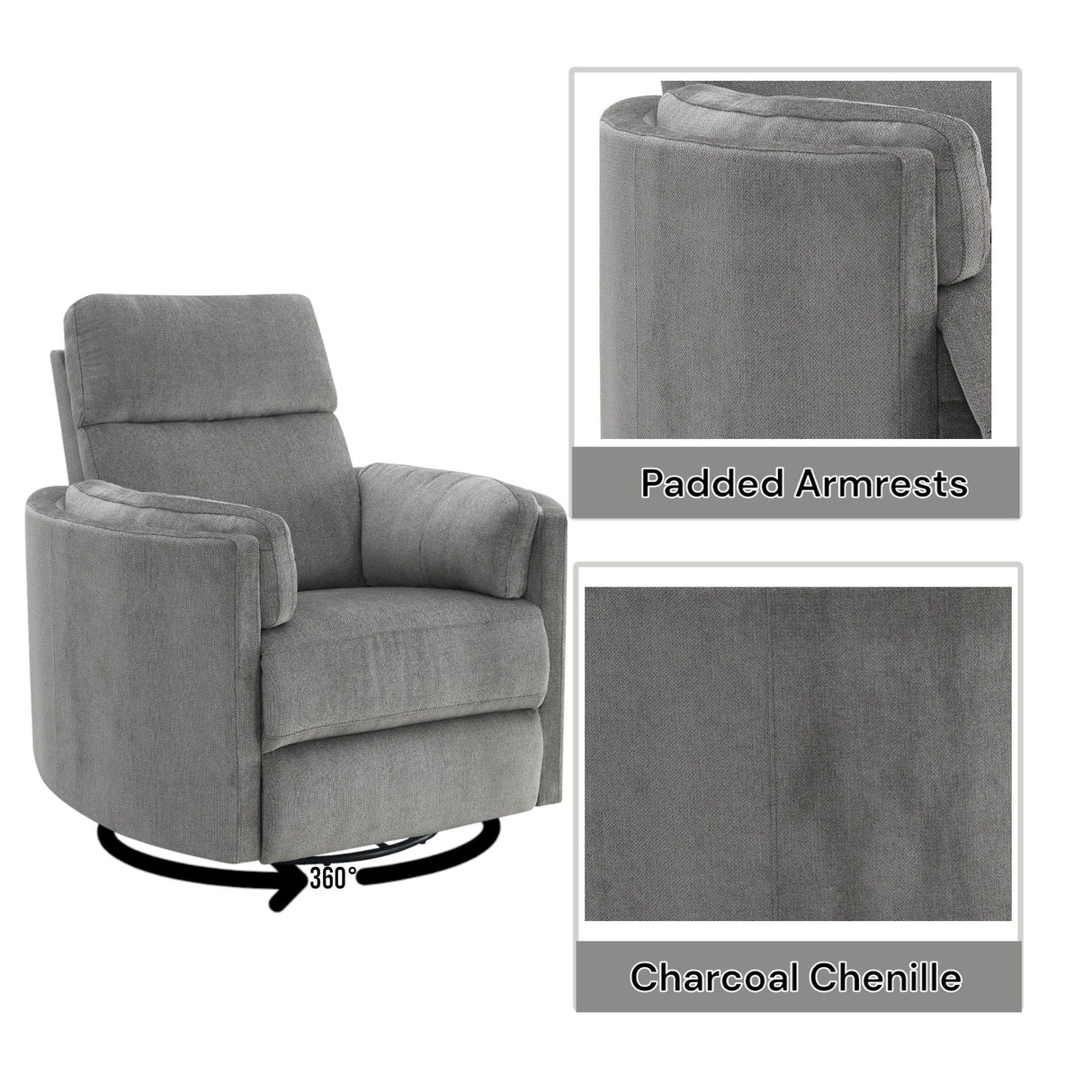 Sagen - Glider Recliner With Swivel