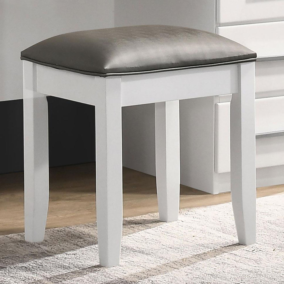 Vanity Stool With Padded Seat