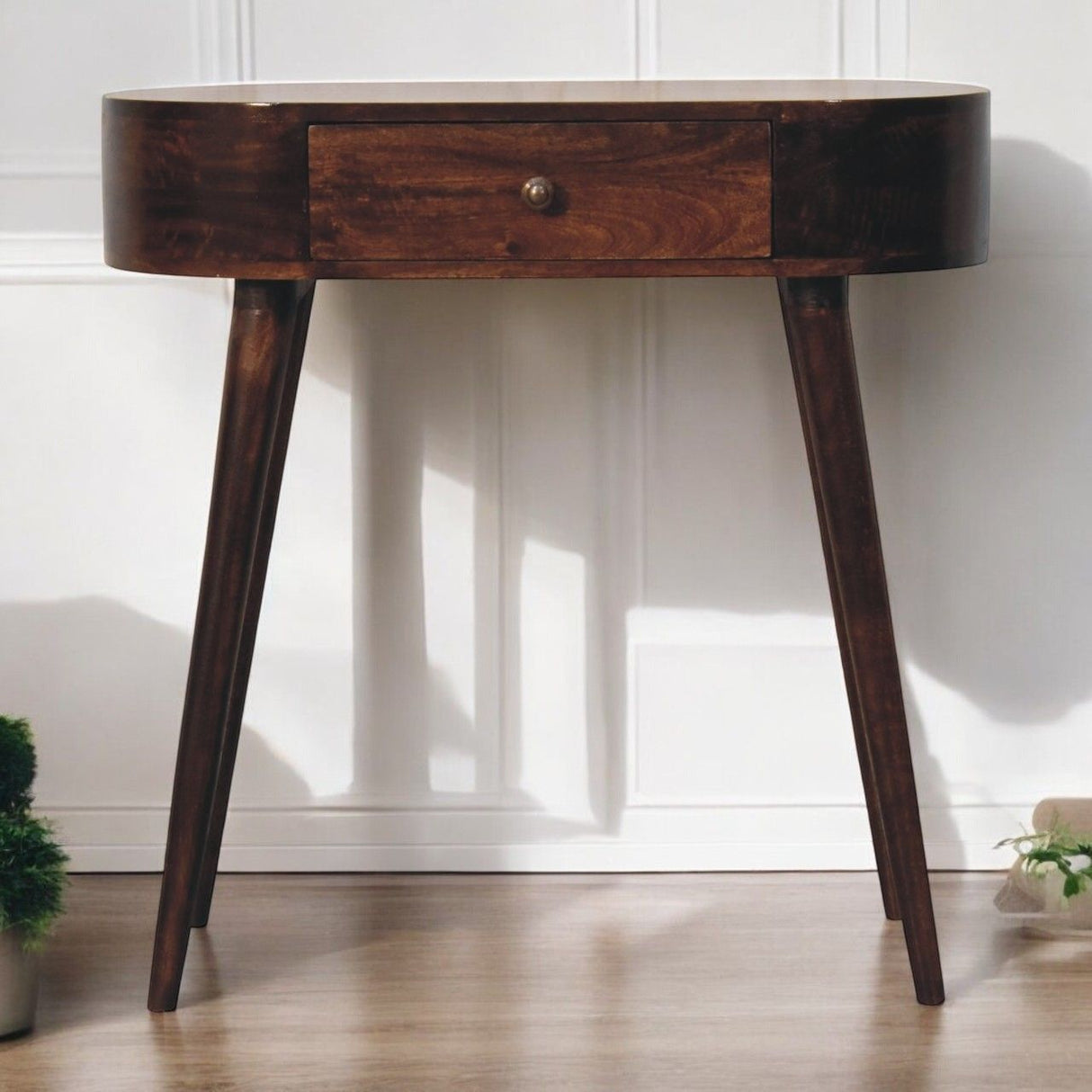 Rounded Wood Table