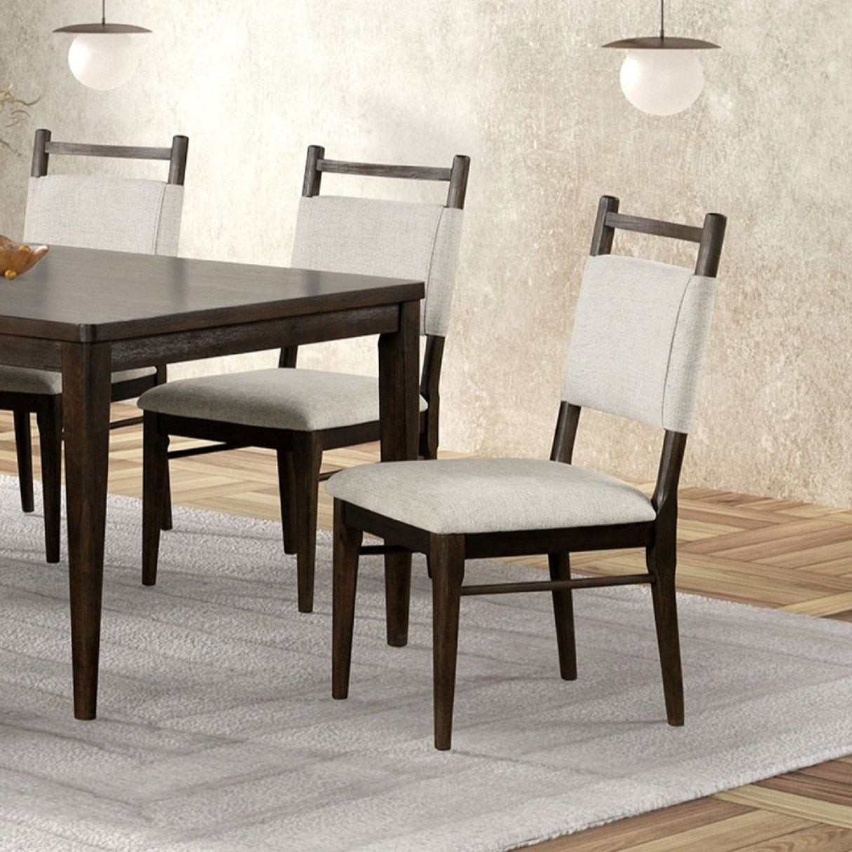 Upholstered Side Chairs (Set of 2) - Dark Walnut