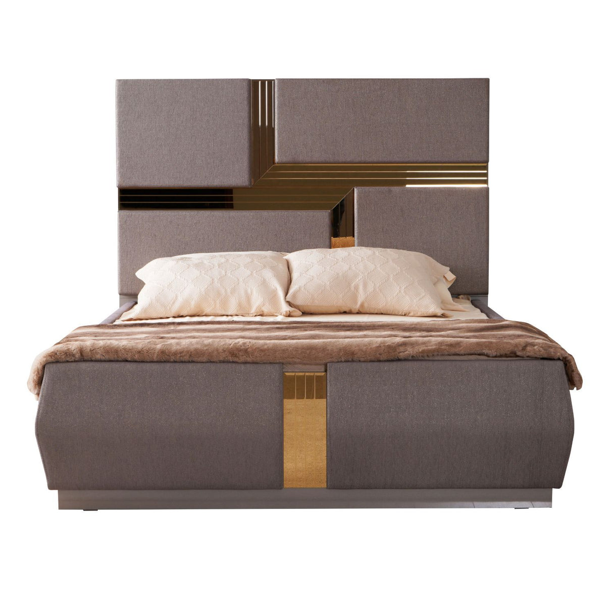 Lorenzo - Queen Size Tufted Upholstered Bed - Gray