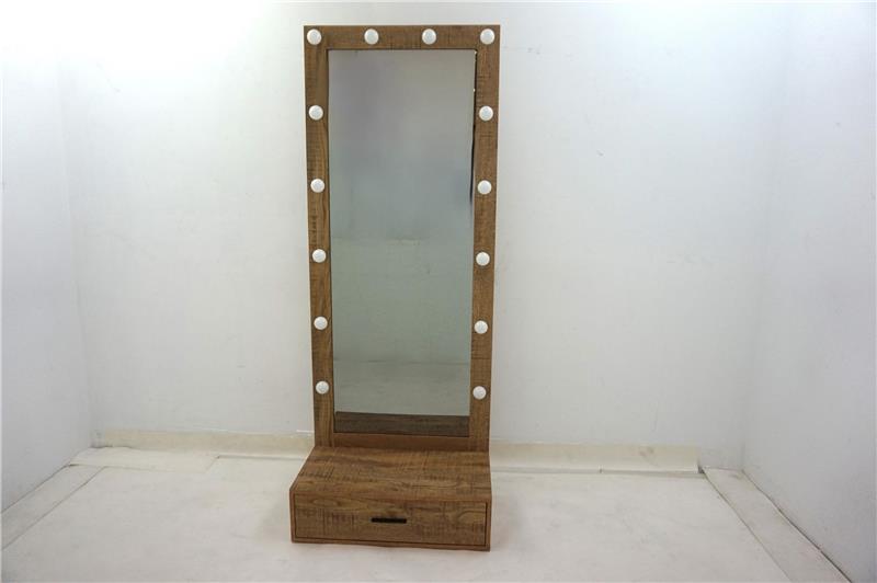Spector 1-drawer Lighted Full-Length Floor Mirror Mango - 960965