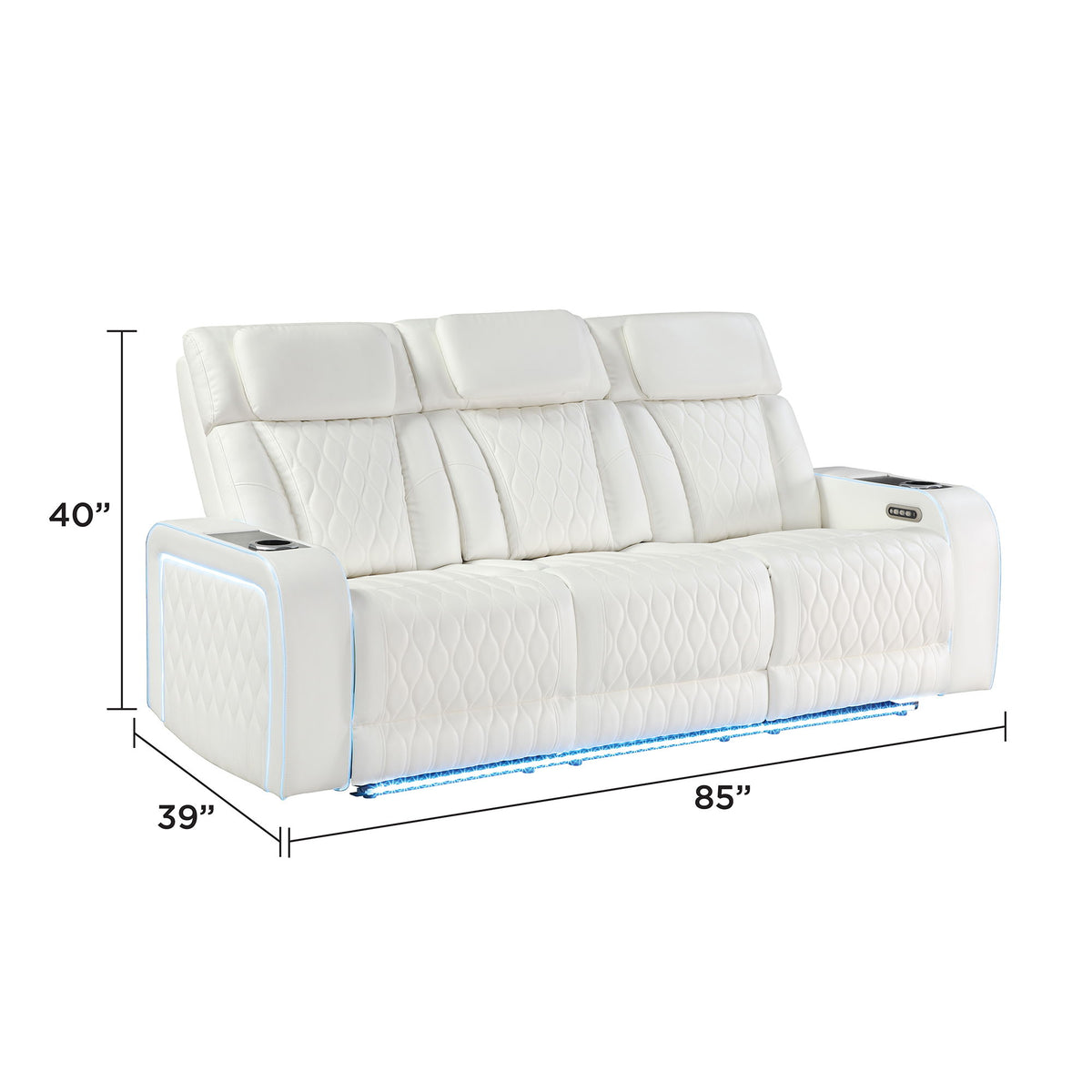 Electra - Power Reclining Set With Power Headrests, Massage And LED Lighting