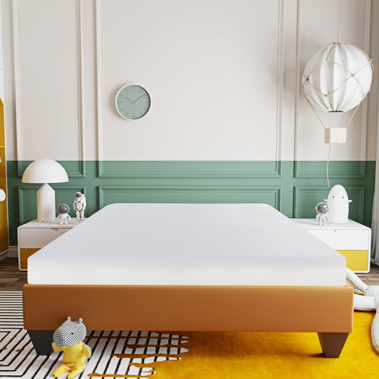 6" Firm Gel Memory Foam Mattress In A Box, Soft Double Layered Mattress Bed - White - Full