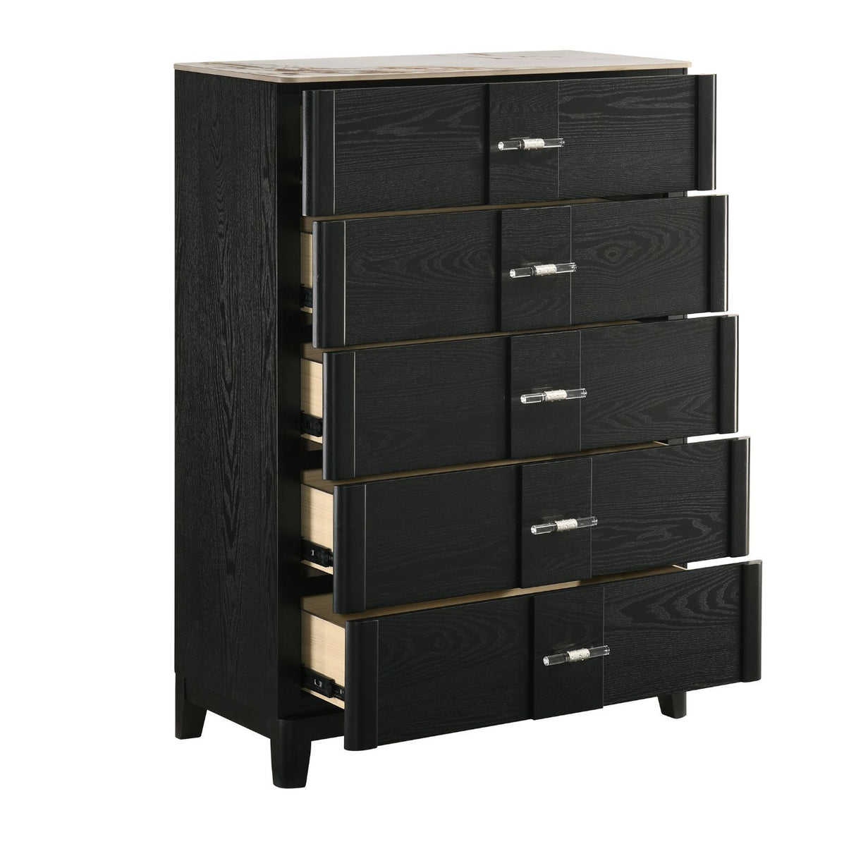 Opel - 5 Drawer Chest - Black