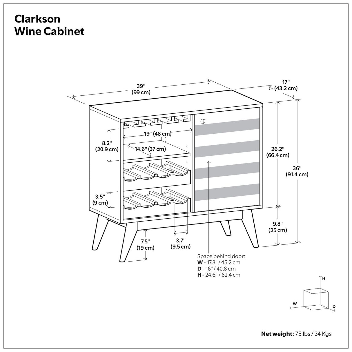 Clarkson - Wine Cabinet - Brown