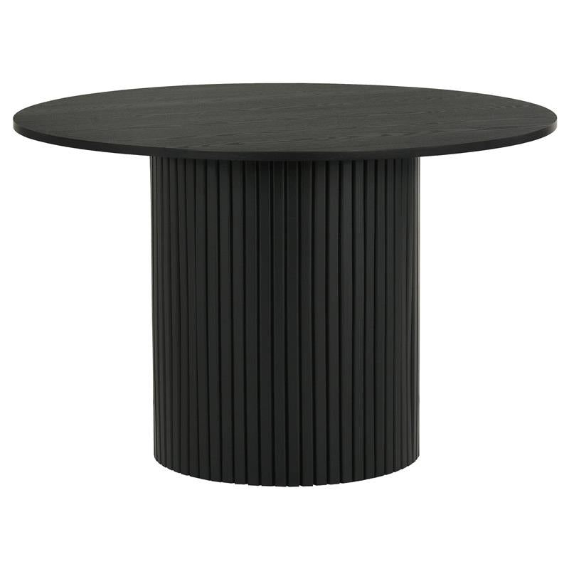Hamlyn 43-inch Round Wood Dining Room Table Black - 193930BLK