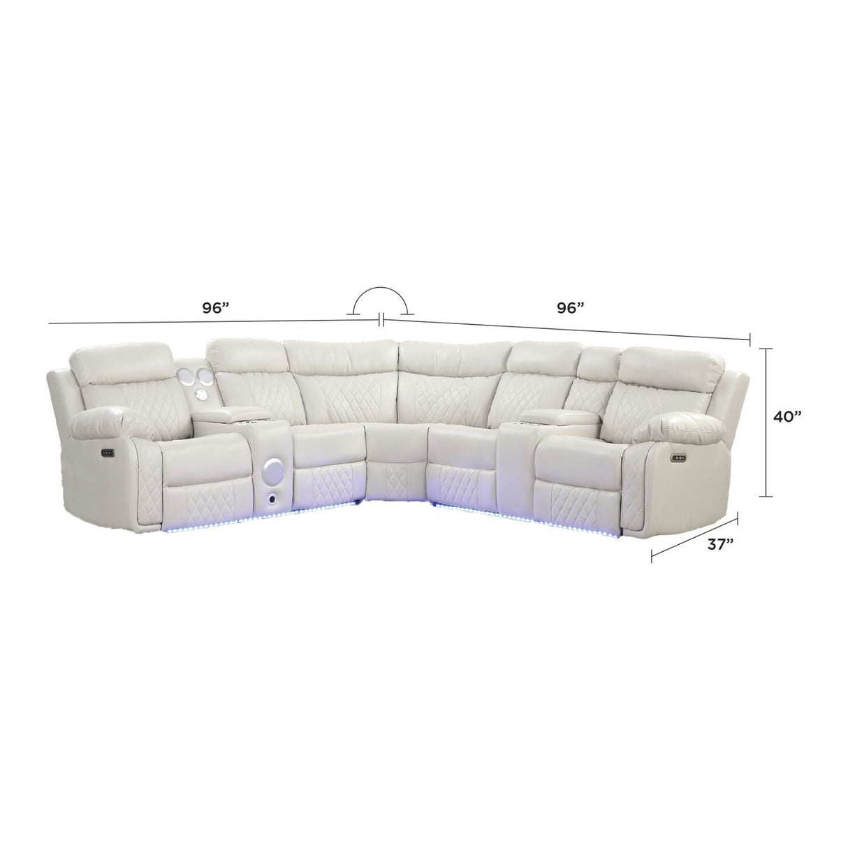 Lacrosse - Power Reclining Sectional Sofa