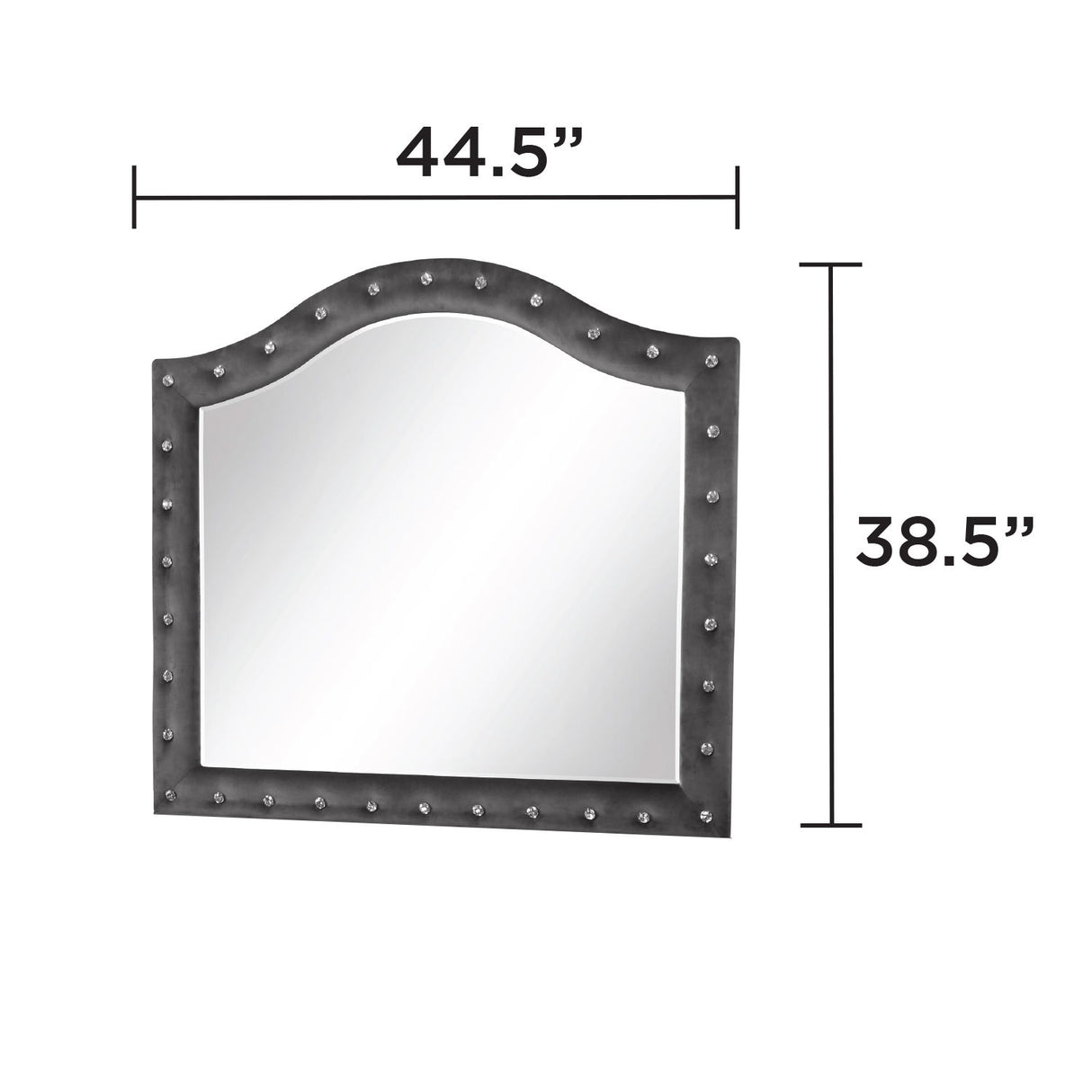 Sophia - Tufted Mirror - Gray