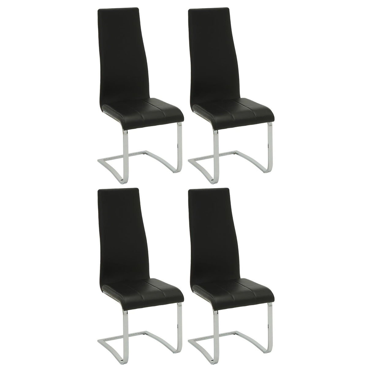High Back Side Chairs Dining Chairs With Padded Upholstery (Set of 4)
