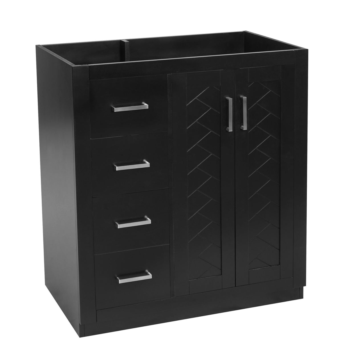 Retro Style Bathroom Vanity With 3 Drawers & Soft-Closing Doors