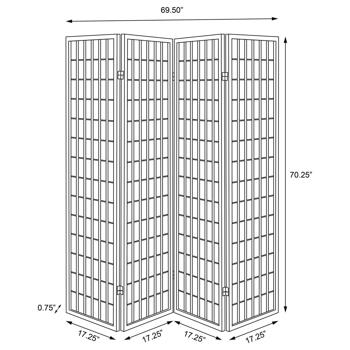 Sartre - 4 Panel Room Divider