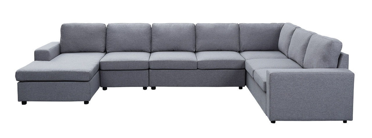 Tifton - 7 Seat Reversible Modular Sectional Sofa Chaise - Light Gray