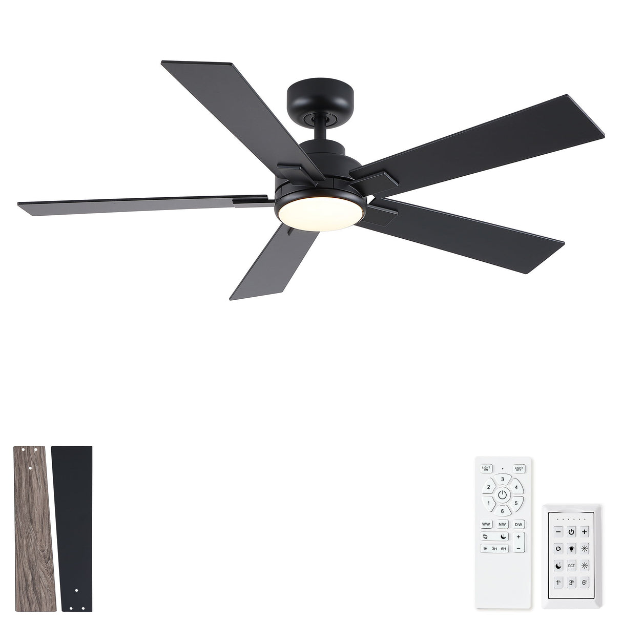 Reversible Motor Integrated LED Dimmable Ceiling Fan With Light