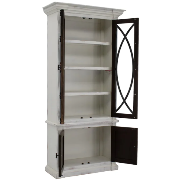 FISH VITRINE NERO WHITE WITH ASHE DOORS MIC-177-FVG NASH (NW ASHE DOORS) - Q44O2