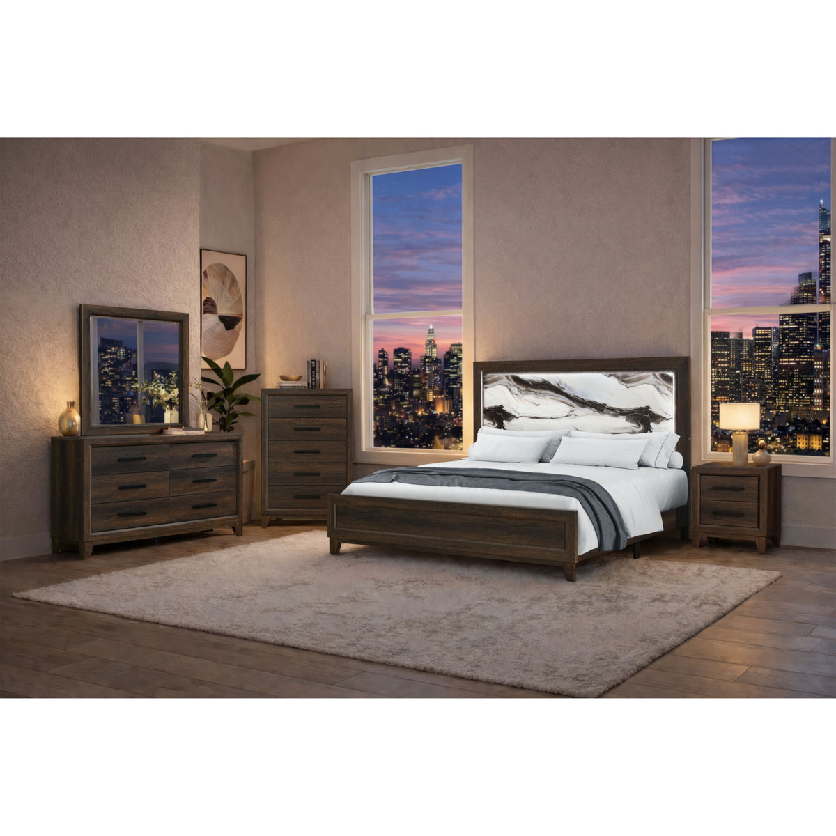 Harry - Chest Storage Chest With 5 Drawers - Brown