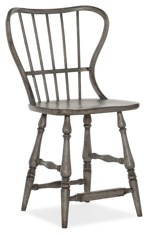 Ciao Bella Spindle Back Counter Stool-Speckled Gray - 5805-75351-96