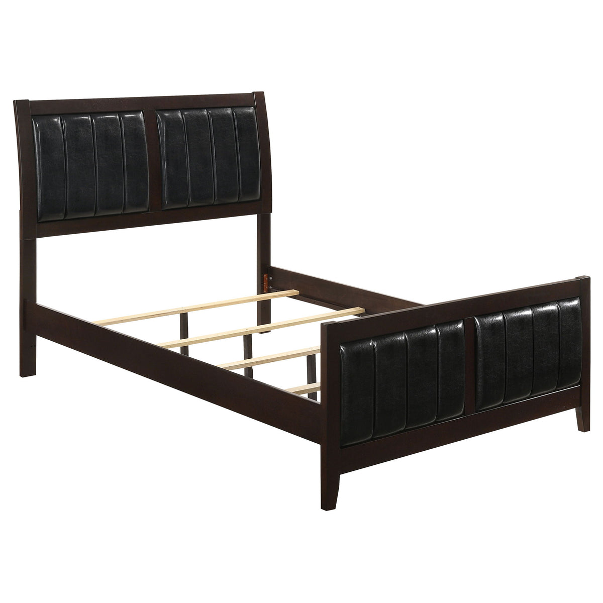Upholstered Panel Bed With Headboard And Footboard